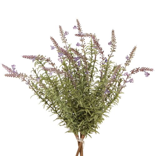 Product Lavender artificial herbs on a stem with 7 branches 40cm 3pcs
