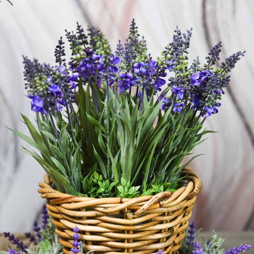 Floristik24 Artificial lavender bunch with grasses 32cm