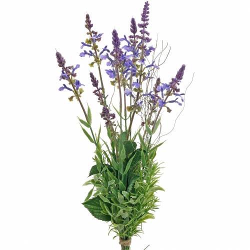 Artificial lavender bouquet, decorative purple lavender, silk flowers