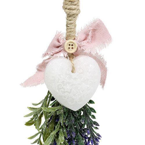 Floristik24 Lavender bush with heart 25cm ass. 2pcs