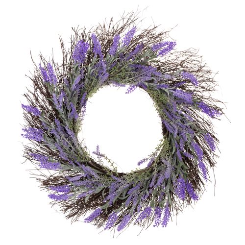 Lavender wreath for spring, door decoration, decorative item for the entrance area, 60cm