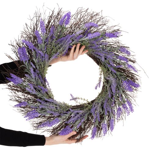 Product Lavender wreath for spring, door decoration, decorative item for the entrance area, 60cm