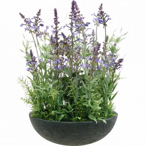 Floristik24 Lavender Bowl Artificial Lavender Silk Flowers Fake Plants