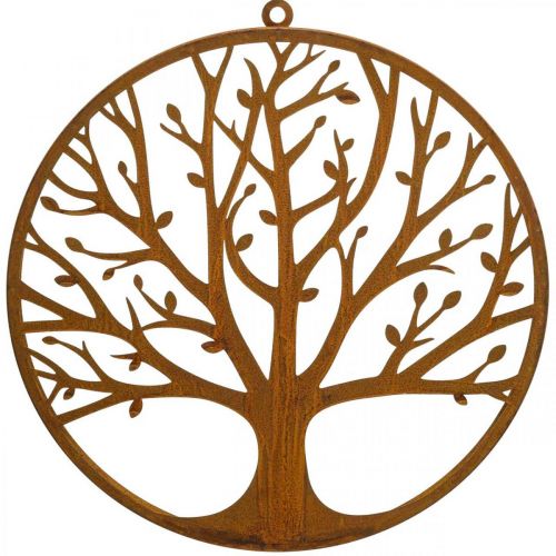 Floristik24 Wall decoration tree of life patina decoration ring metal ring Ø38cm