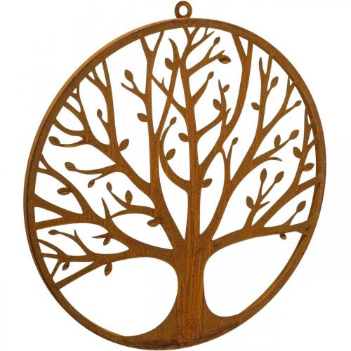 Product Wall decoration tree of life patina decoration ring metal ring Ø38cm