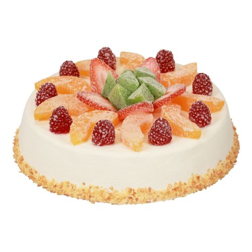 Floristik24 Food dummy, artificial cake with fruits Ø23cm H8.5cm