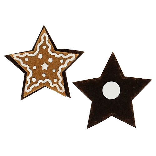 Gingerbread stars 4.5cm to glue 12pcs