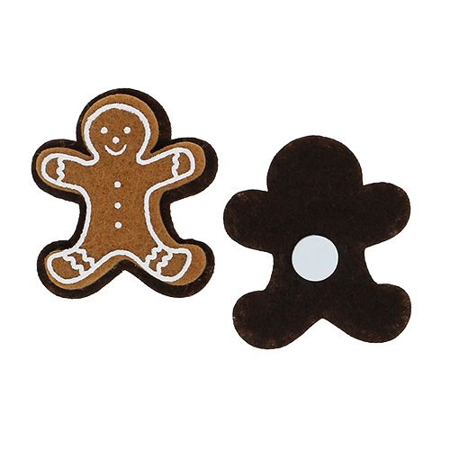 Floristik24 Gingerbread men made of felt for gluing 4 cm 12 pcs