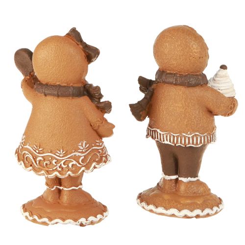 Product Gingerbread Man Gingerbread Woman Christmas Brown H11cm 2pcs