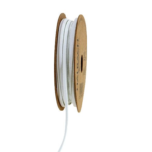 Floristik24 Leather cord white 3mm 10m