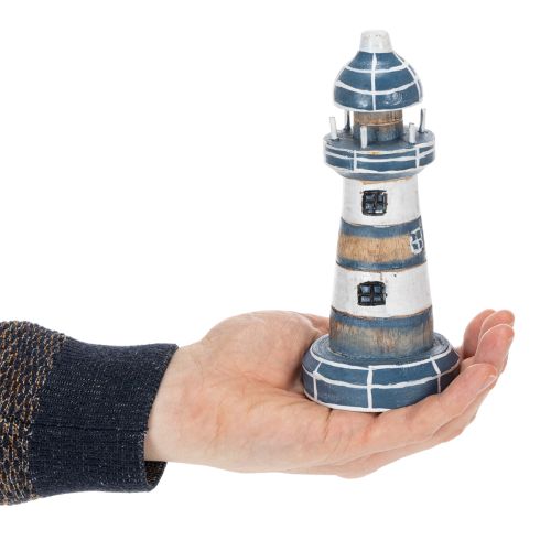 Product Lighthouse decoration, maritime style, for living room and terrace, 20cm, set of 3.