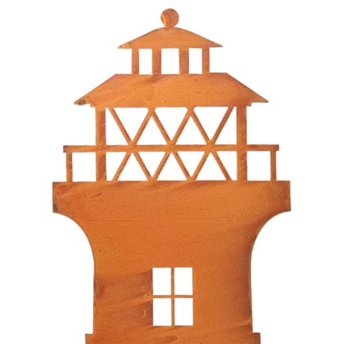 Floristik24 Lighthouse decoration maritime decoration garden decoration rust 60cm