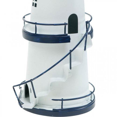 Floristik24 Lighthouse dark blue maritime decoration metal summer decoration