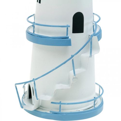 Floristik24 Lighthouse light blue metal decoration Maritime decoration