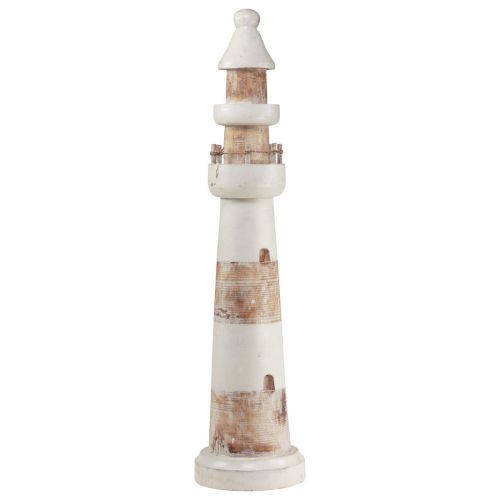 Lighthouse decoration maritime decoration wood natural white 58cm