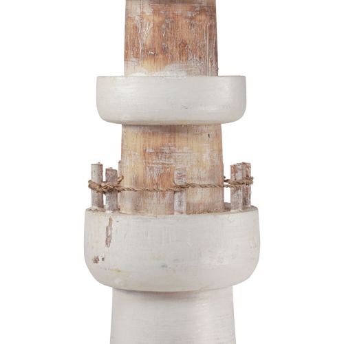 Product Lighthouse decoration maritime decoration wood natural white 58cm