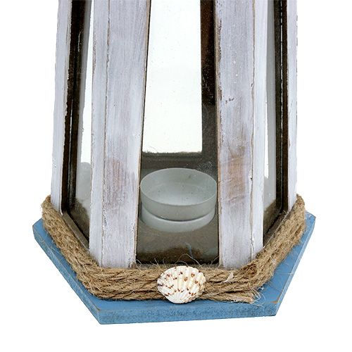Floristik24 Lighthouse as tealight holder Nature Blue H32cm