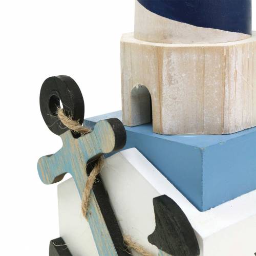 Floristik24 Maritime deco lighthouse dark blue 34cm