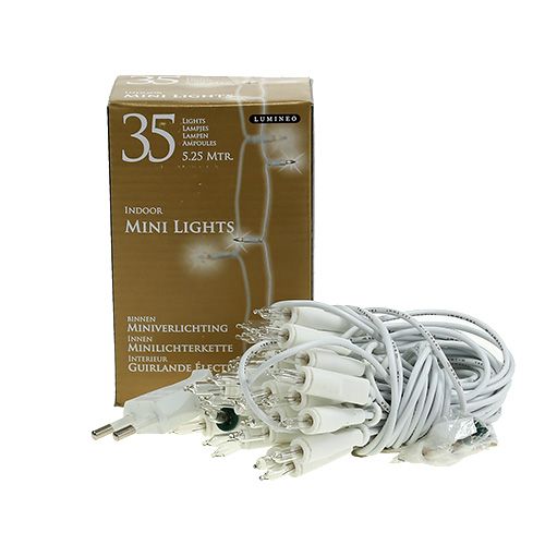 Floristik24 Fairy lights mini 35er 5,25m for inside white / clear