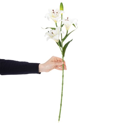Product Artificial lily flower, realistic replica, durable decoration for living spaces, 66cm, 2 pieces