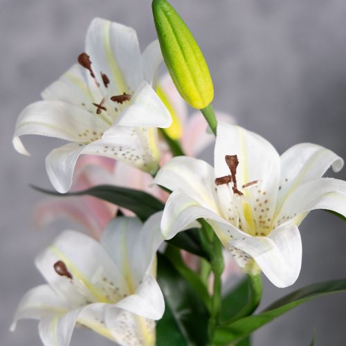 Product Artificial lily flower, realistic replica, durable decoration for living spaces, 66cm, 2 pieces