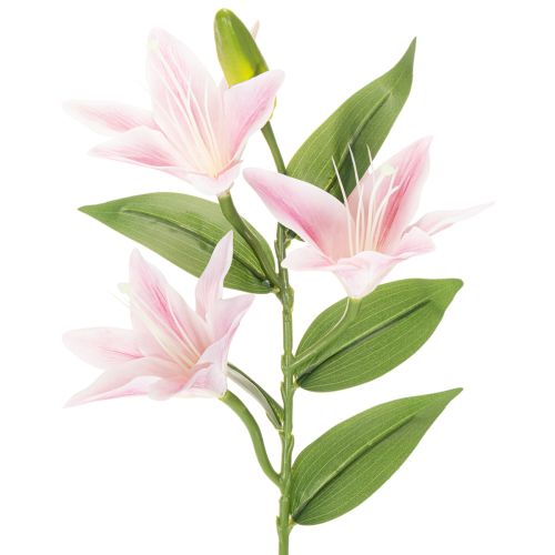 Artificial Lily Stems 68cm Pink and Green Set of 3 buy online | Floristik24.co.uk