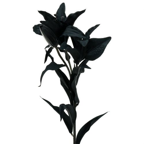Floristik24 Artificial flower lily black 84cm