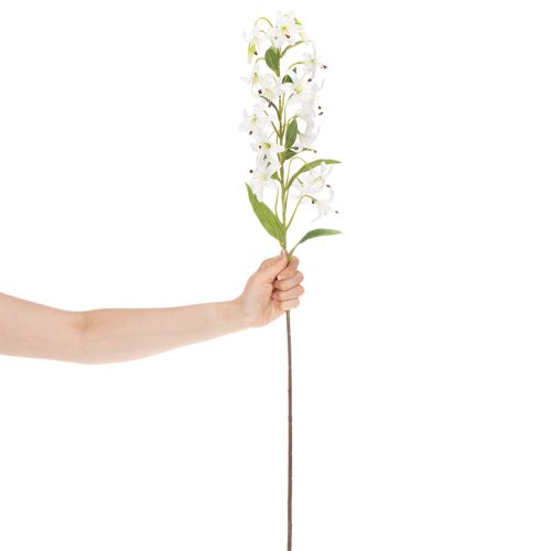 Artificial White Lily Stem with Long Flowers 80cm | Floristik24.co.uk