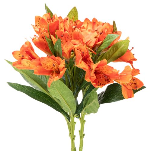 **Artificial Alstroemeria Bouquet in Vibrant Orange with Three Stems, 75cm**

```html
<h2>Artificial Alstroemeria Bouquet in Vibrant Orange</h2>
<p>
This artificial Alstroemeria bouquet features three meticulously crafted stems in a radiant orange shade, 
