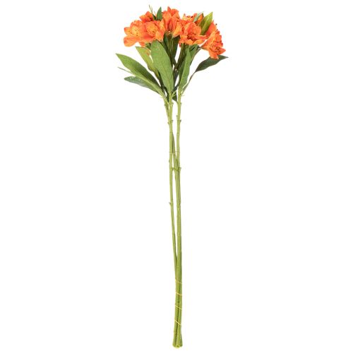 Artificial Alstroemeria Bouquet in Vibrant Orange with Three Stems, 75cm | Floristik24.co.uk