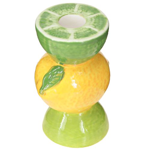 Product Lime and lemon decorative candle holder ceramic H10.5cm 2pcs