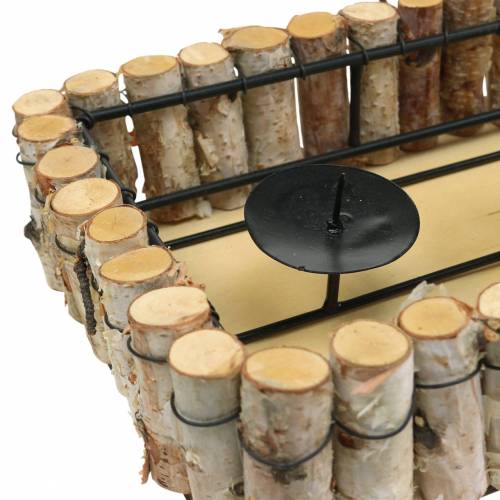 Product Advent candle tray with birch edge 44cm