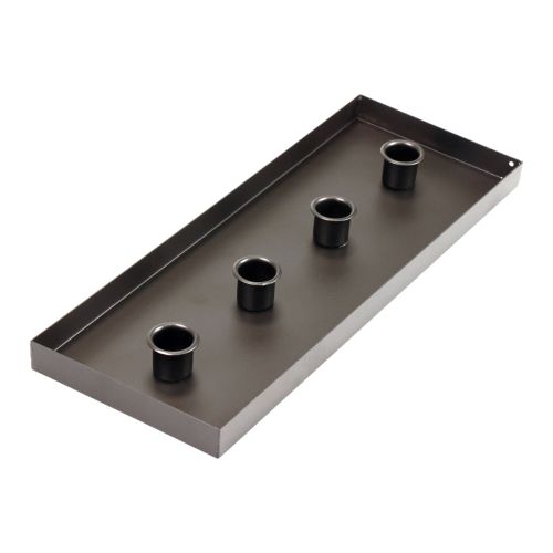 Product Candle holder metal black candle tray 35x13x2cm