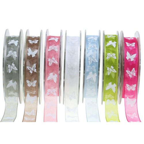 Organza ribbon Butterfly 15mm 20m