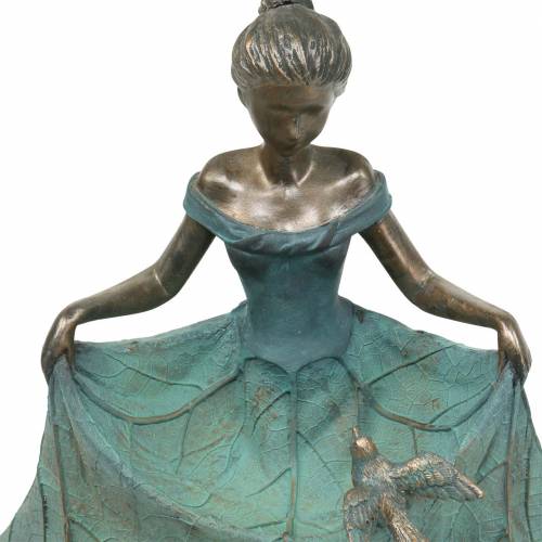 Product Bird bath garden figure girl in flower dress H33.5cm