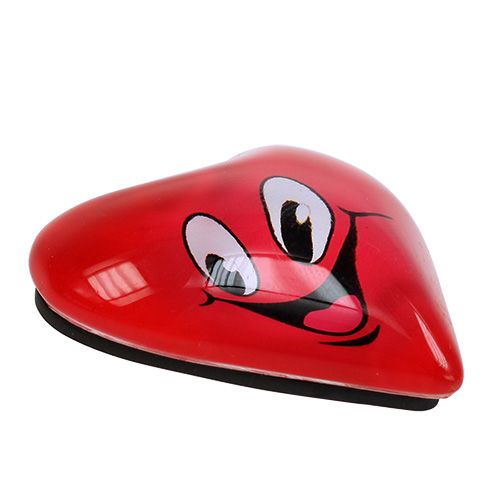Floristik24 Magnet heart emoticon red 4cm 6pcs