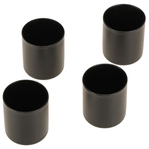Product Magnetic candle holder, black metal, H3cm, 4 pieces