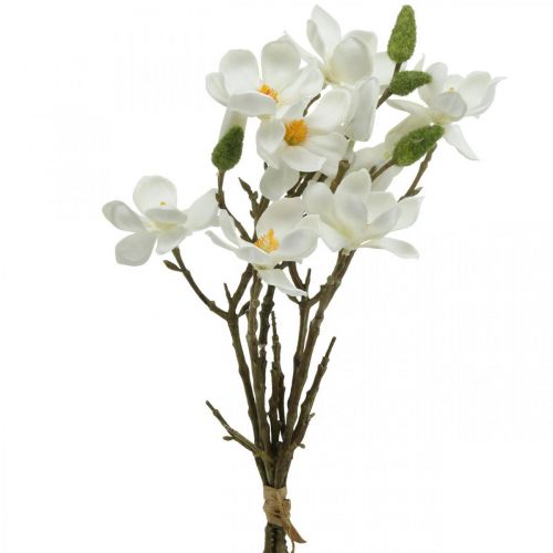 Floristik24 Artificial magnolia branches white deco branch H40cm 4pcs in bunch