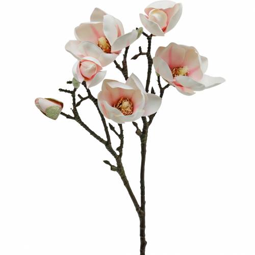 Floristik24 Magnolia Branch Pink Artificial Magnolia Silk Flowers