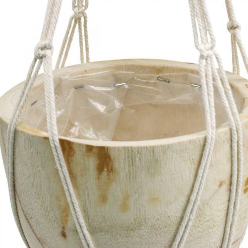 Product Macrame hanging basket boho style plant pot wood Ø22cm