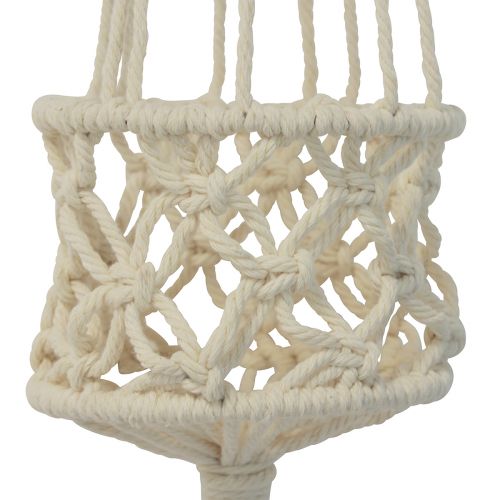 Product Macrame hanging decoration cream in boho style Ø12cm H79cm