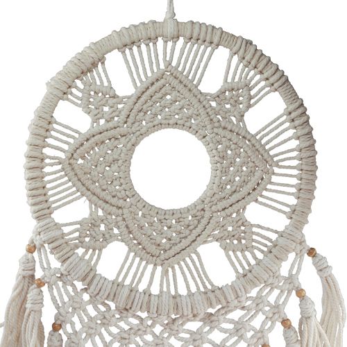 Product Macrame wall hanging dream catcher cream wall decoration 29x72cm