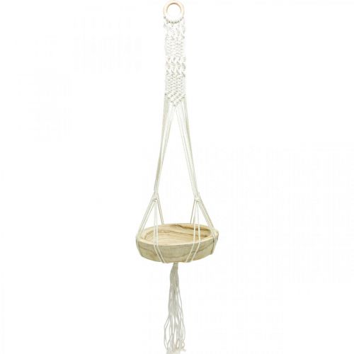 Product Macrame hanging basket boho style decorative bowl Ø23cm H90cm