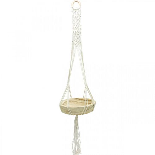 Macrame hanging basket boho style decorative bowl Ø23cm H90cm