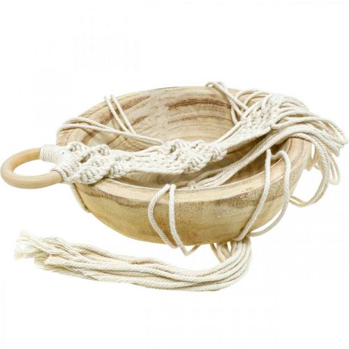 Product Macrame hanging basket boho style decorative bowl Ø23cm H90cm