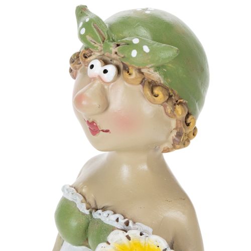 Product Decorative figurines of a farmer couple, fun living room and summer decoration for indoors, 17cm, 2 pieces