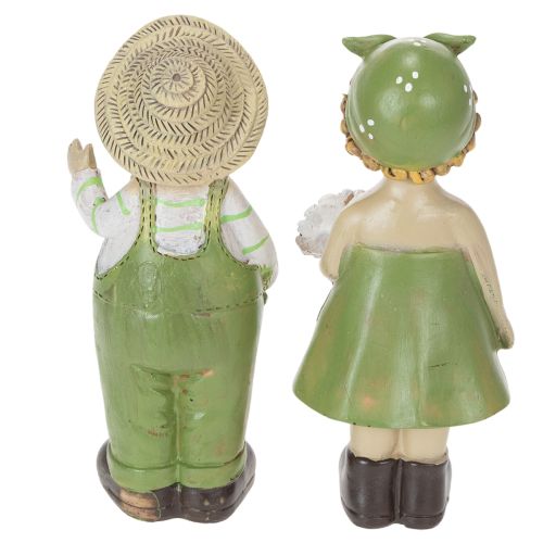Product Decorative figurines of a farmer couple, fun living room and summer decoration for indoors, 17cm, 2 pieces