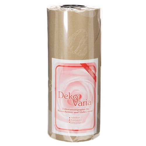 Cuff paper 25cm 100m natural hearts – Wet-strength florist paper | Floristik24.co.uk