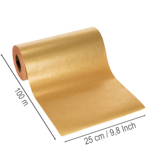 Gold and Red Dual-Sided Wrapping Paper Roll for Floristry 25cm x 100m | Floristik24.co.uk