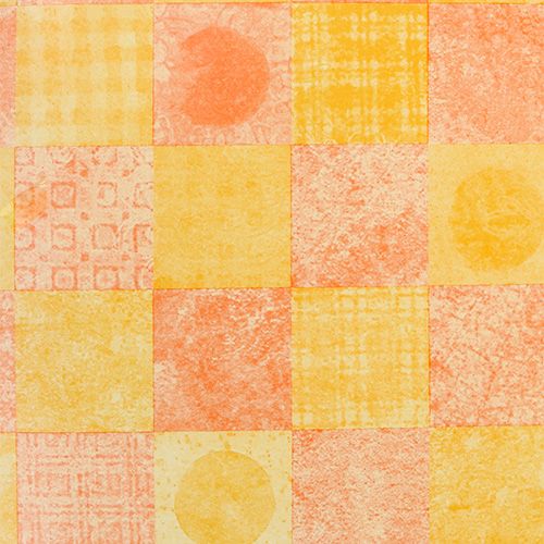 Floristik24 Cuff paper 37.5cm 100m checkered orange